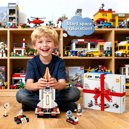 ZZXYPX 12-in-1 Space Rocket Building Blocks Kit - STEM Educational Toy Ages 6-12, 566 Pieces Creative Assembly Set for Kids