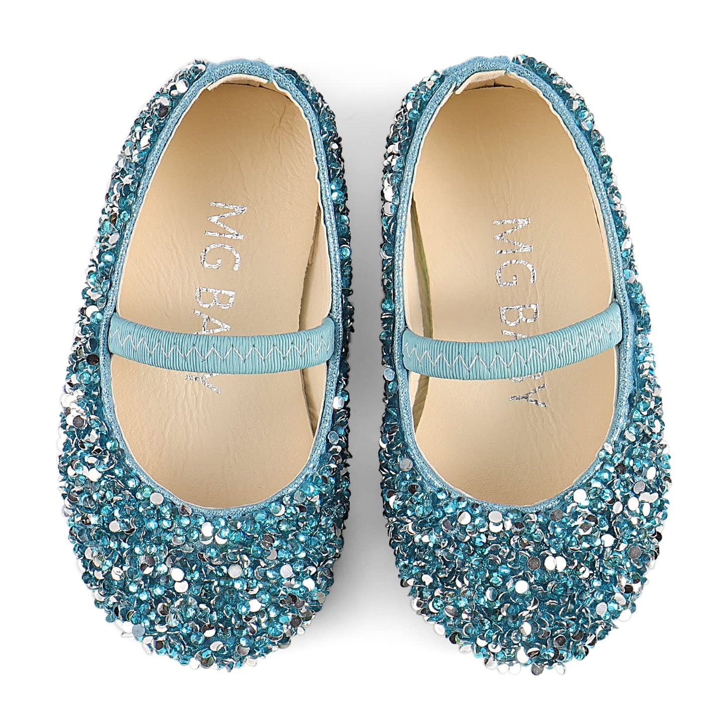 MK MATT KEELY Girls Princess Shoes Mary Jane Party Cosplay Shoes Dress Up Sandals for 2-7 Years Toddlers Little Kids Blue,9.5 UK Child