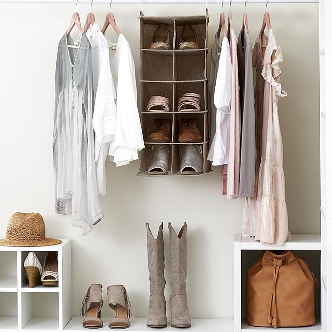 Household Essentials 10 Pocket Hanging Shoe Closet Organizer