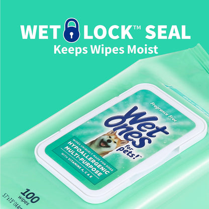 Wet Ones Mixed 13 Piece Bundle of Human & Pet Wet Wipes, Hypoallergenic | 10 Packs Sensitive Skin Hand and Face Wipes, 20 Ct Plus 3 Packs for Pets Hypoallergenic Dog Wipes, 100ct