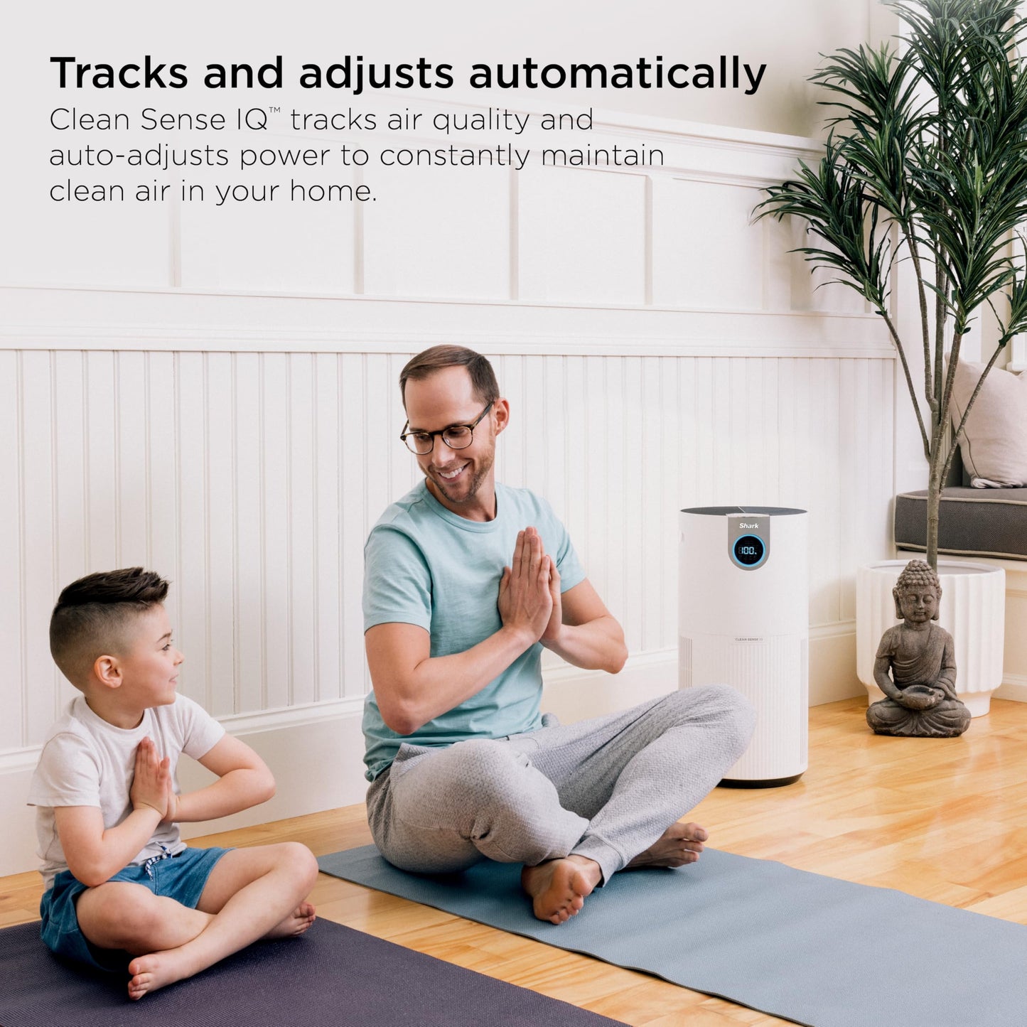 Shark Air Purifier for Home, Office, and Bedroom, Clean Sense Technology, HEPA Air Filter, 1200 Sq Ft, Captures 99.98% of Particles, Pet Dander, Pollutants, Dust, Smoke, Allergens & Smells, HP202