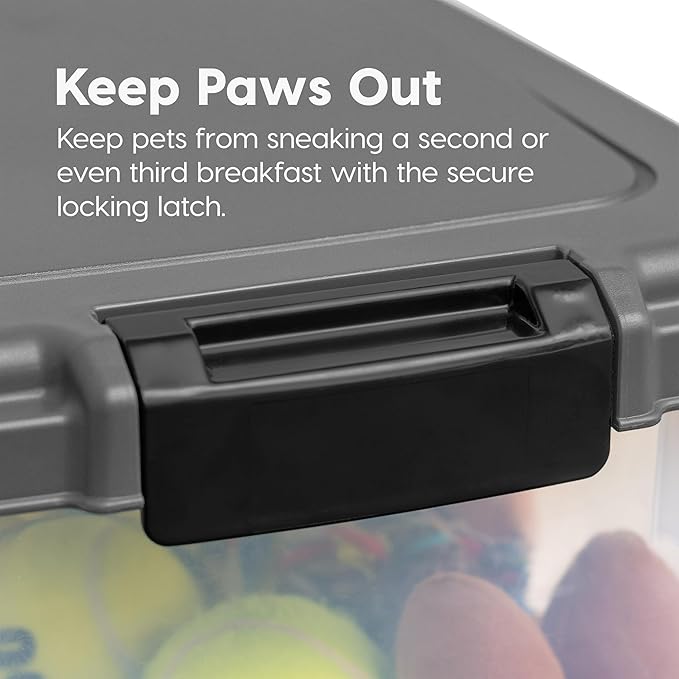 IRIS USA 30 lbs & 11 lbs Combo Airtight Dog Food Storage Container, Stackable