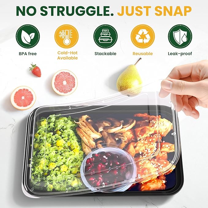 38oz Meal Prep Containers, Reusable Bento Box