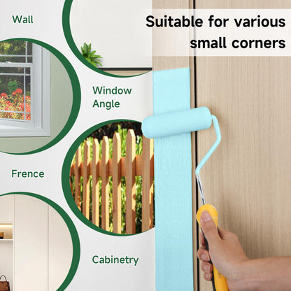 VOOMEY High Density Foam Paint Roller,Paint Roller Covers 6 inch,Small Paint Roller, Sponge Rollers for Painting House,Walls,Ceilings, Doors,Furniture(10 pack)