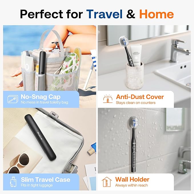 Bitvae ADA Accepted Electric Toothbrush, Travel Toothbrush Rechargeable