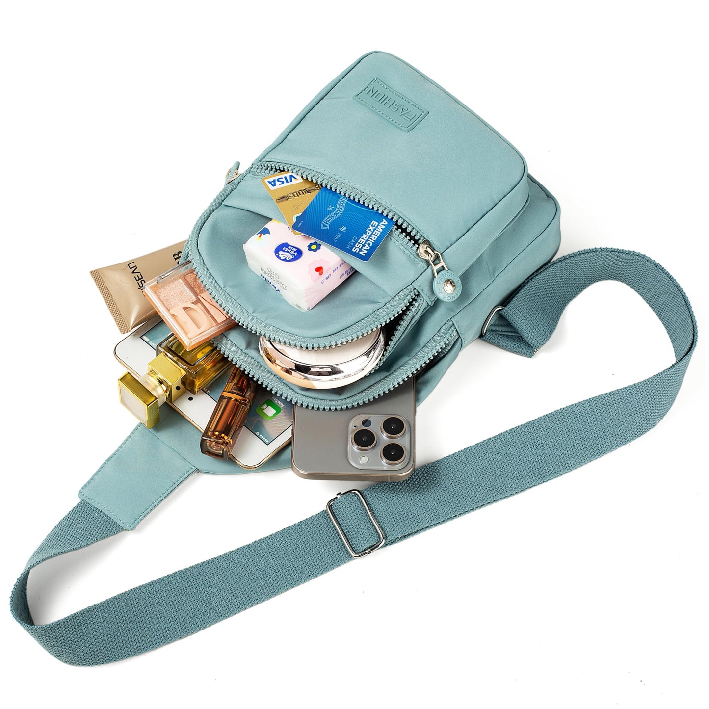 Small Sling Backpack Crossbody Sling Bag for Women, Chest Bag Daypack Fanny Pack Cross Body Bag for Outdoors Hiking Traveling - Black