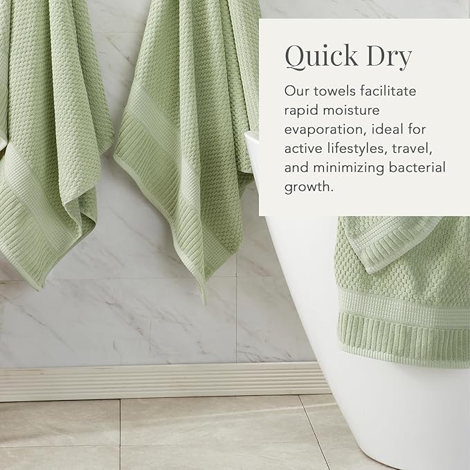 NY Loft 100% Cotton 4 Pack Bath Towel Set| Super Soft & Absorbent Quick-Dry