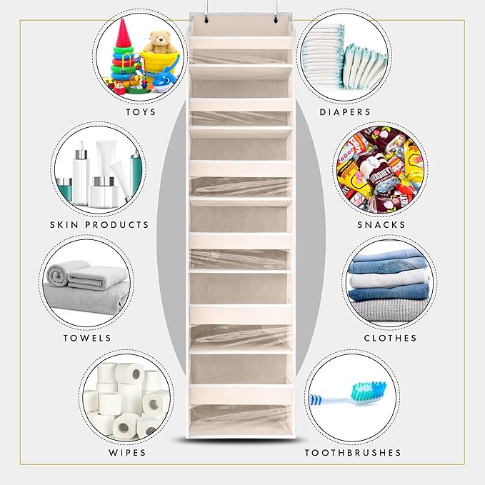 HOMELUX THEORY UPGRADED 6 Tiers Over The Door Organizer Hanging