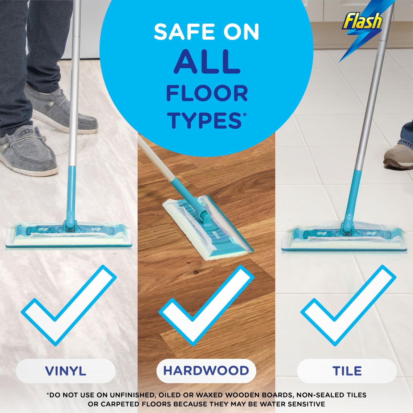 Flash Speedmop Wet Cloth Refills, Floor Cleaner, Wild Orchid, 96 Count (24 x 4)