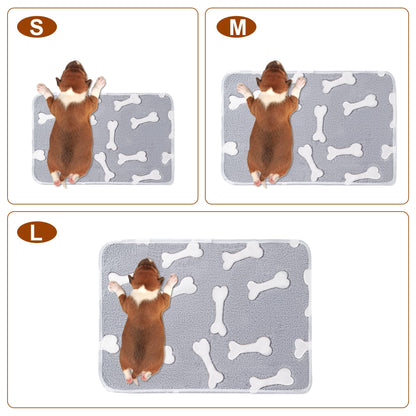 1 Pack 3 Blankets Super Soft Fluffy Premium Fleece Pet Blanket Flannel Paw Printed Throw for Dog Puppy Cat (Large 41x31'', Star, Bone, Love)