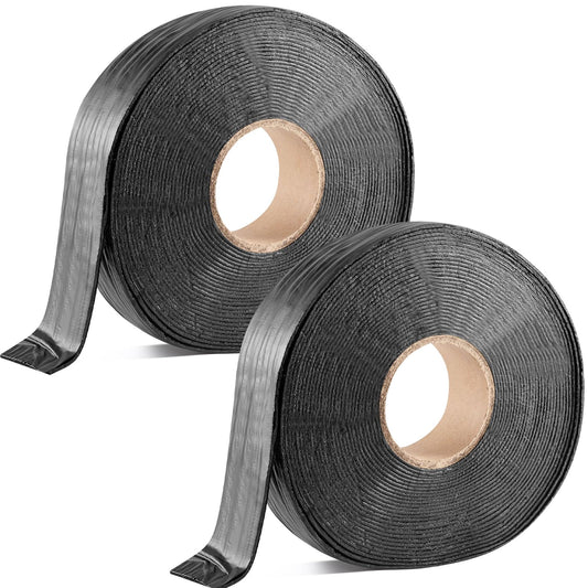 Fabbay 2 Rolls 1.97 Inch Asphalt Crack Filler Tape Asphalt Tape for Driveway Repair Joint and Crack Sealer for Tarmac Parking Lot Roof Cement Road, 50 Feet Each Roll, 3 mm Thick