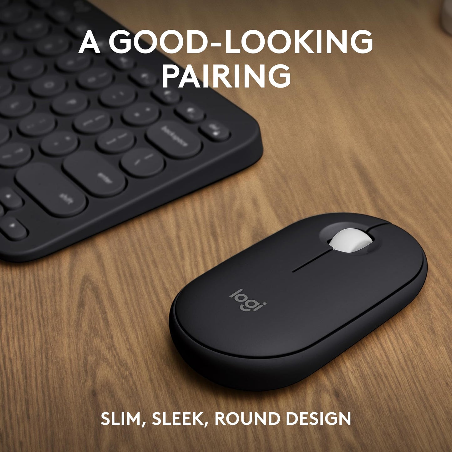 Logitech Pebble Keys 2 K380s, Multi-Device Bluetooth Wireless Keyboard with Customizable Shortcuts, Slim and Portable, Easy-Switch for Windows, macOS, iPadOS, Android, Chrome OS - Tonal Graphite