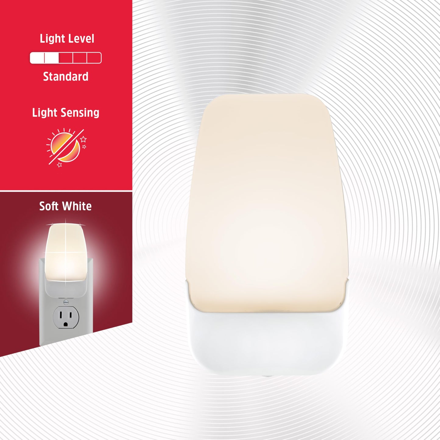 Energizer LED Rotating Night Lights Plug Into Wall Dusk to Dawn Sensor Home Decor Apartment Essentials Ambient Lighting Nightlight 40293 2 Pack