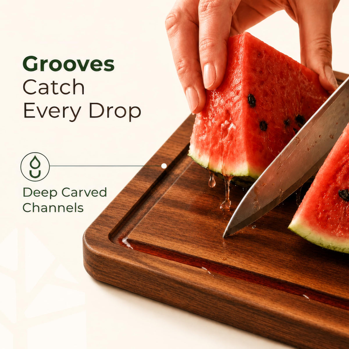 Acacia Wood Cutting Board Set of 3 with Holder, Juice Grooves & Built-in Handles - Durable, Wooden Cutting Boards for Kitchen, Perfect for Chopping, Food Prep and Serving as a Charcuterie