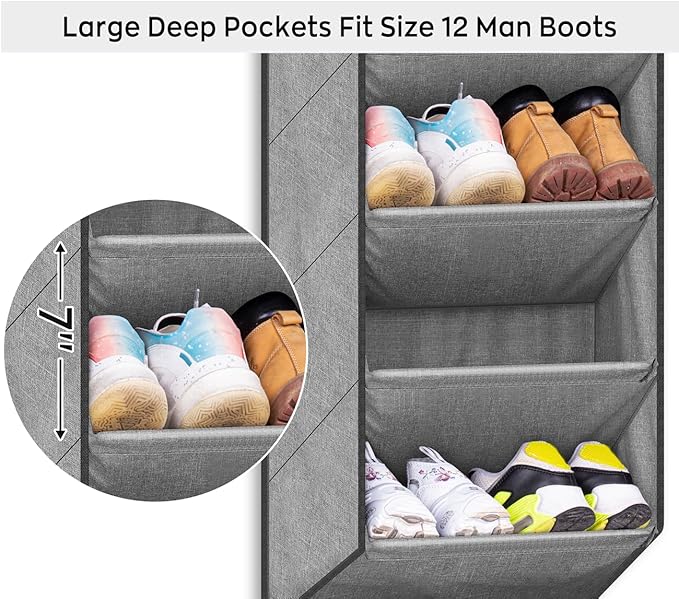 SLEEPING LAMB Over the Door Shoe Organizer