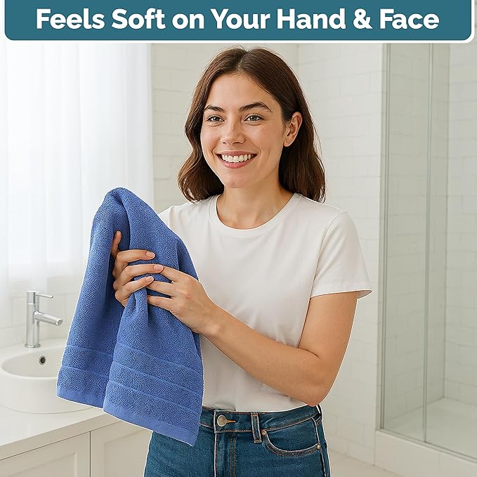 CASA PLATINO Bath Hand Towels for Bathroom