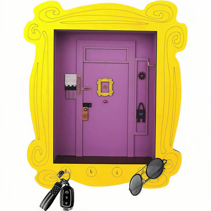 TINVSKQQKJ Friends TV Show Merchandise Key Holder for Wall, Entryway, Bathroom, Funny Tv Show Lover for Living Room and Office