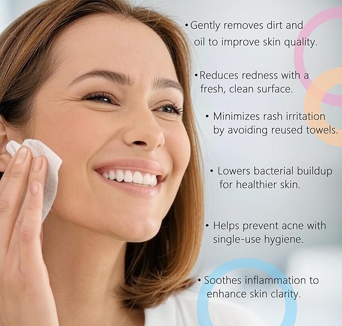 Disposable Face Towels, Biodegradable Dry Wipes