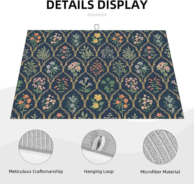 2Pcs Dish Drying Mats Faucet Mats Sets Large Size Coffee Mats Sink Faucet Mat