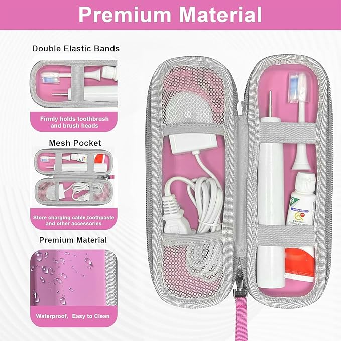 Travel Case for Oral-B/Oral-B Pro/Phlips Sonicare Electric Toothbrush