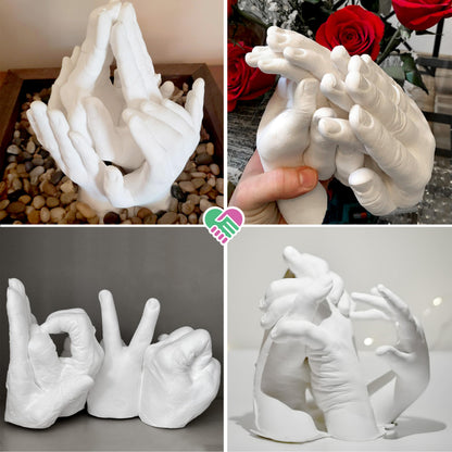 Luna Bean Hand Casting Kit – The Original Hand Mold Kit for Couples – Valentines Day Gifts for Her and Him - Anniversary Engagement Gifts for Women Men Mom Wife Boyfriend Girlfriend Wedding Bridal