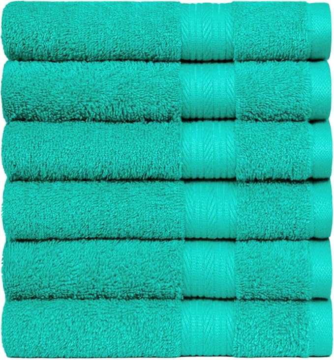 Amazon Basics Fade-Resistant 100% Cotton Hand Towels