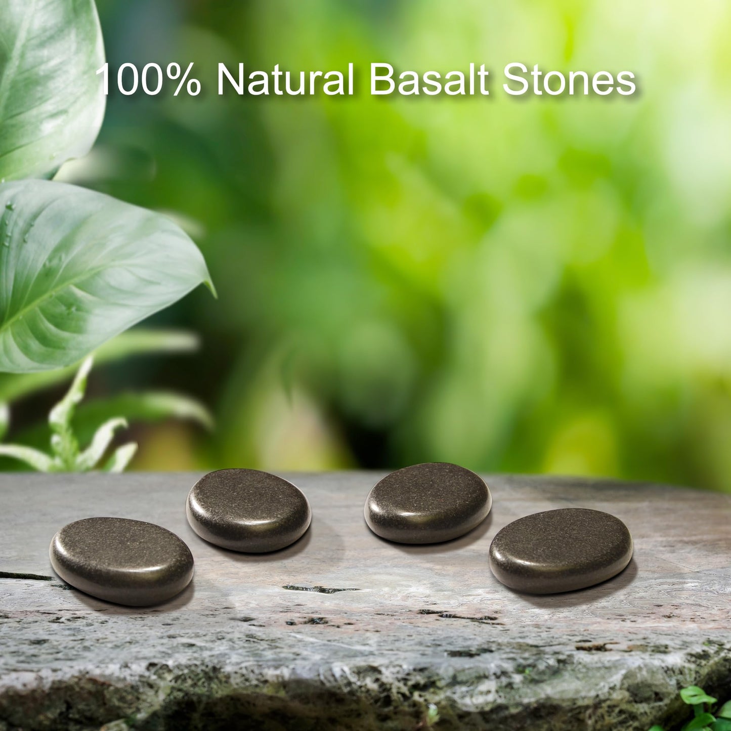 8-Piece Basalt Hot Stone Set for Toes – Natural Black Massage Stones for Spa, Relaxation & Healing – Skin Care Heating Tools for Foot Therapy
