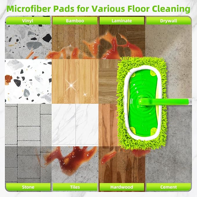 Reusable Dry Sweeping Cloths Microfiber Wet Pads Refill Compatible
