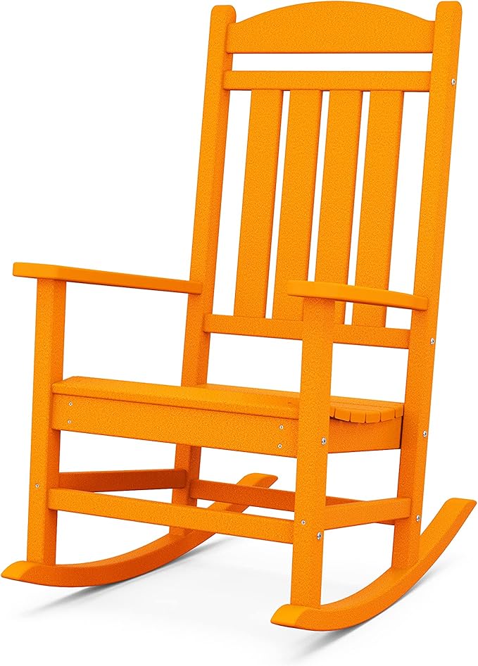 POLYWOOD Presidential Rocking Chair in Tangerine