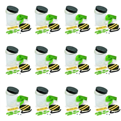 Fun Express Plastic Bug Jar Craft Kit - Makes 12 Lightning Bug & Firefly Jars for Kids | VBS Vacation Bible School Supplies & Spring Activities | Educational Nature Exploration & Backyard Fun