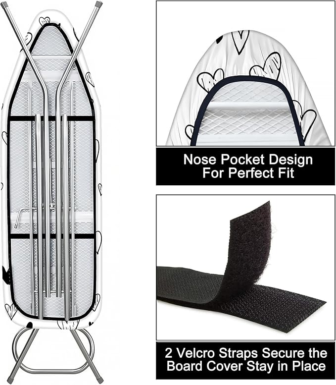 Quick Install Ironing Board Cover 17" x 55" Ironing Board Cover