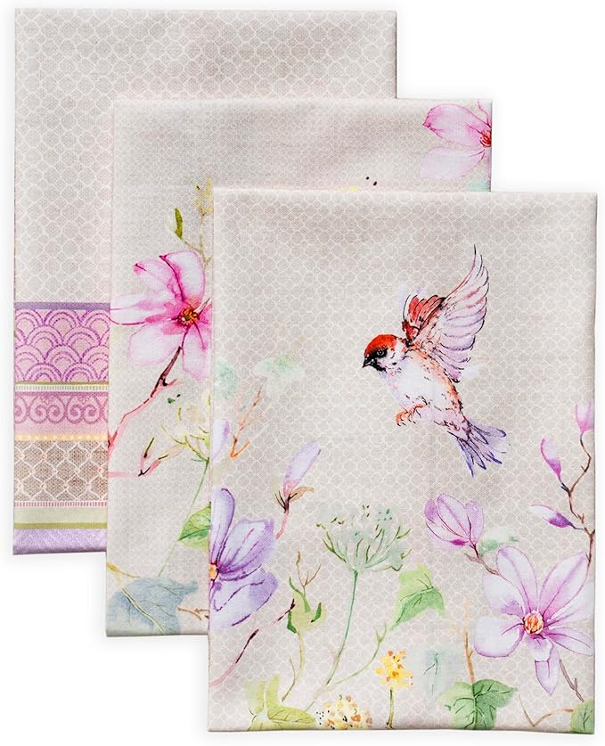 Maison d' Hermine Kitchen Towels Set of 3 100% Cotton 27.50" x 20" Reusable