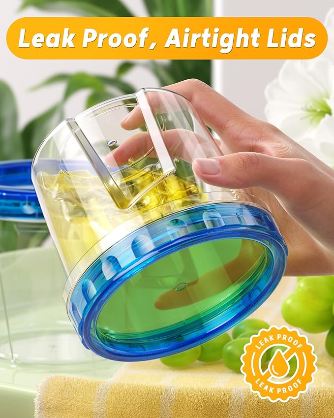 12 Pack-24 oz Freezer Storage Containers, Plastic Food Storage Containers