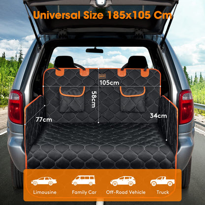 JOEJOY Car Boot Protector, Nonslip Waterproof Dog Car Seat Cover with Enduring Antifouling Liner, Side Protection and Easy to Clean, Boot Protector Blanket for Truck, SUV