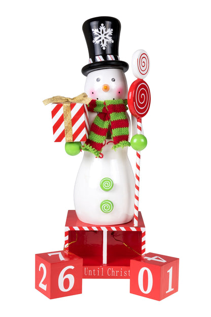 Clever Creations Wooden Christmas Advent Calendar, Countdown to Christmas, Festive Holiday Decoration, Snowman