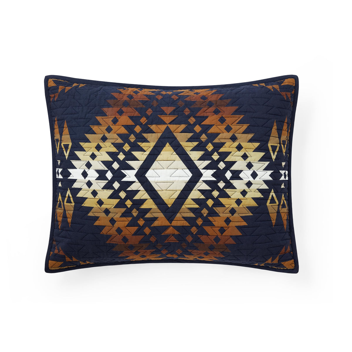 Pendleton Full/Queen Quilt Set – 100% Cotton 3 Piece Quilt Set with Shams, Soft Lightweight Bedding for Queen Size Bed, Navy Blue & Gold Comforter Alternative, Queen Bedding Set (Mission Trails)