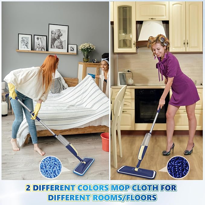 Spray Mops for Hardwood Floor Cleaning: MEXERRIS Wet Mops Dry Dust Mop