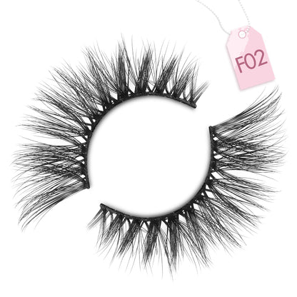 Onlyall Cat Eye Lashes Mink Lashes Fluffy Eyelashes Cat Eye False Lashes Fox Eye Lashes 7 Pairs F02