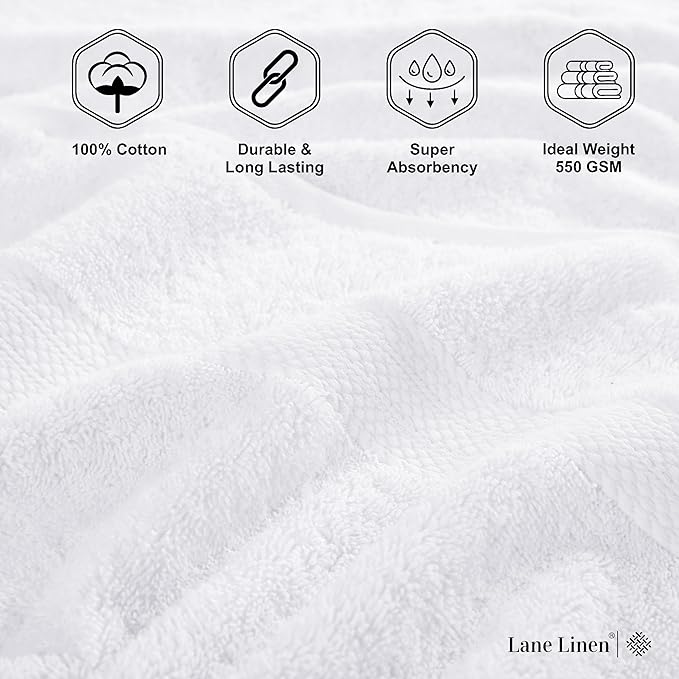 LANE LINEN Set of 4 Bath Towel