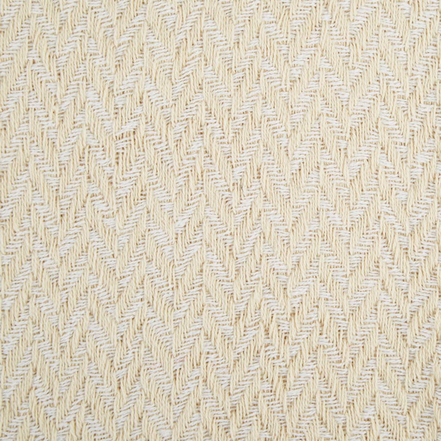 DII Modern Zig Zag Throw Blanket Woven Cotton, Hand-Knotted 2.5" Fringe, 50x60, Natural
