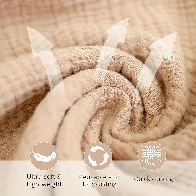 Konssy 6 Pack Face Cloths, Soft Wash Cloth