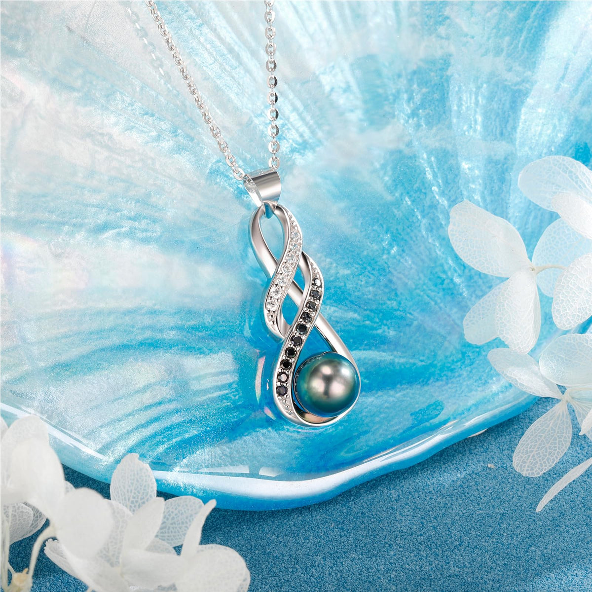 NONNYL Gifts for Women Wife Gift Anniversary,Tahitian Black Pearl Necklace, Mothers Day Gifts for Mom Wife Women Jewelry, Birthday Christmas Gift Valentine's Day for Her