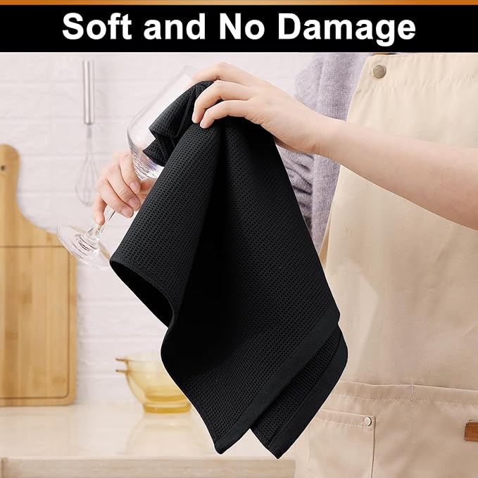 Homaxy 100% Cotton Waffle Weave Kitchen Towels