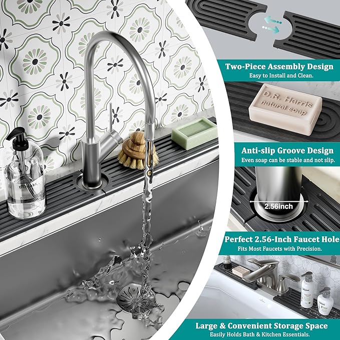 Stone Faucet Mat for Kitchen Sink