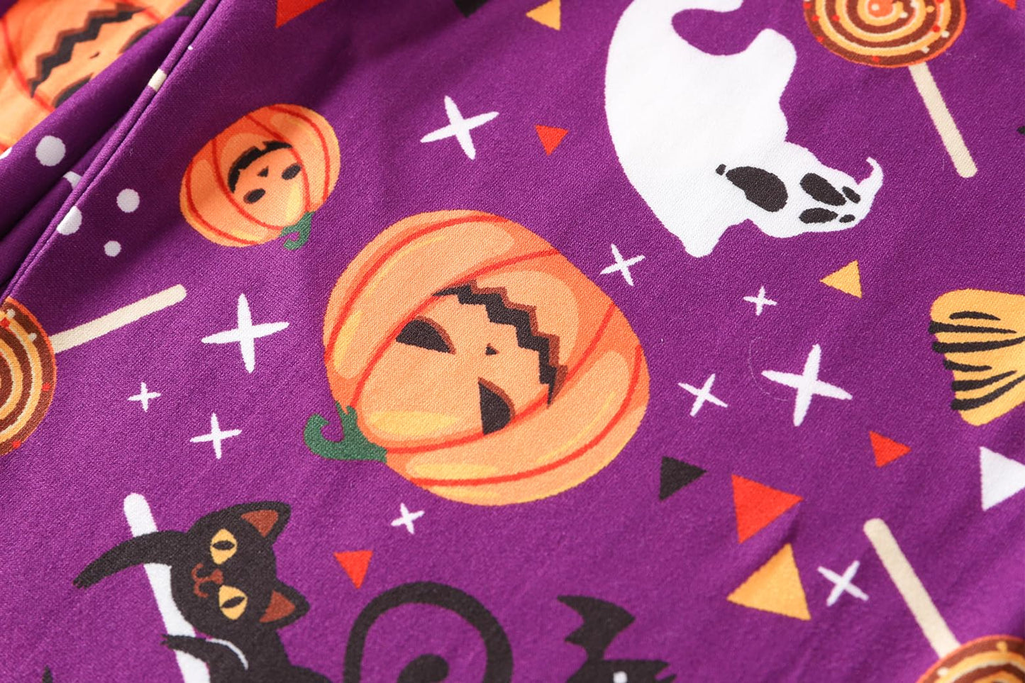 Vopmocld Girls Pajama Sets - 3pcs Button Down Short Sleeve Long Pants With Shorts Sleepwear Cute Patterns Nighty For Teens, Halloween, 12