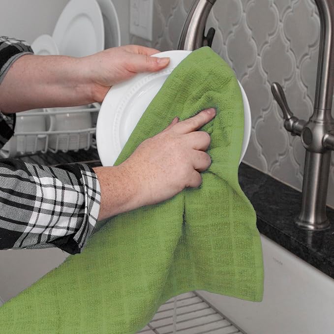 Ritz Premium Kitchen Towel and Dish Cloth Value Set: Highly Absorbent, Super