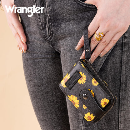 Montana West X Wrangler Wallet Women Small Credit Card Holder with Rfid Blocking Zip Credit Card Case,Compact & Easy to Carry Gifts for Women