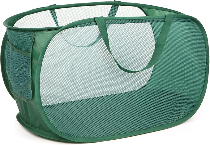 Sturdy Mesh Pop Up Laundry Hamper, Collapsible Laundry Baskets