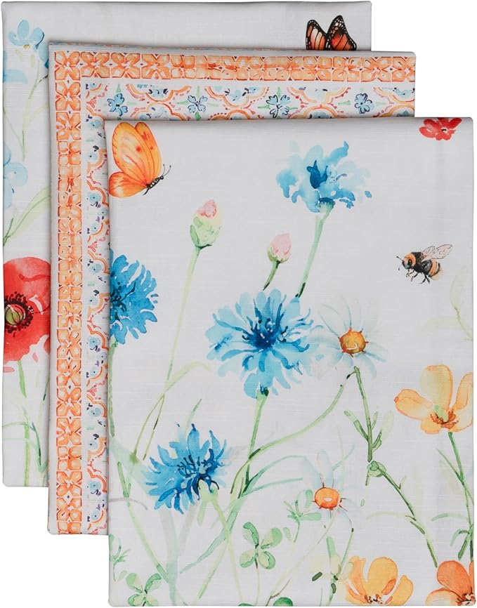 Maison d' Hermine Kitchen Towels Set of 3 100% Cotton 27.50" x 20" Reusable