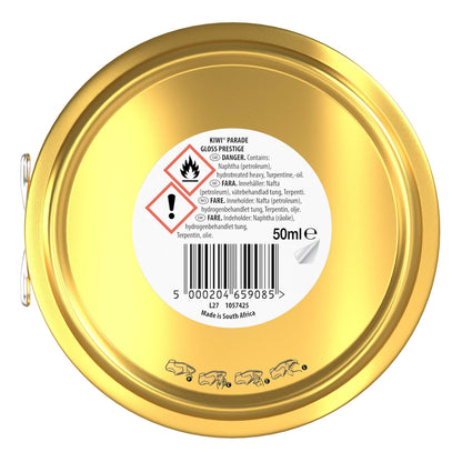 KIWI Parade Gloss Prestige Shoe Shine Polish for Black Leather, Metal Tin, 50ml